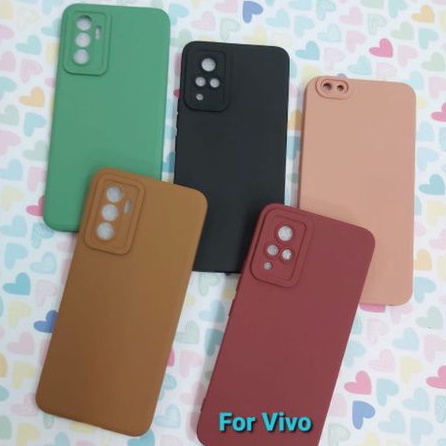 Case Pro Camera Soft Matte With Camera Protector 9D Vivo V5 V21 V23E