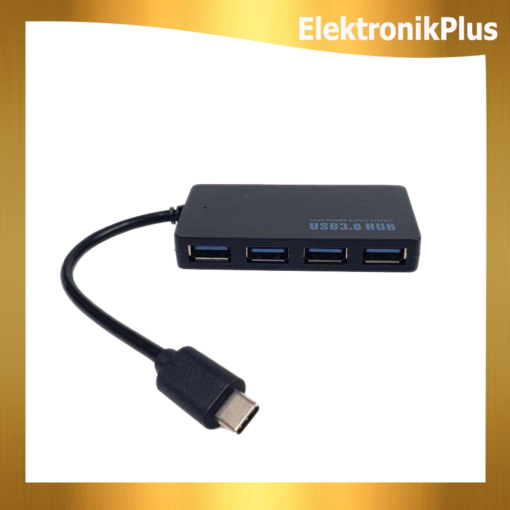 Kabel Konektor USB Type C To USB 3.0 Hub Splitter 4 Port Adapter