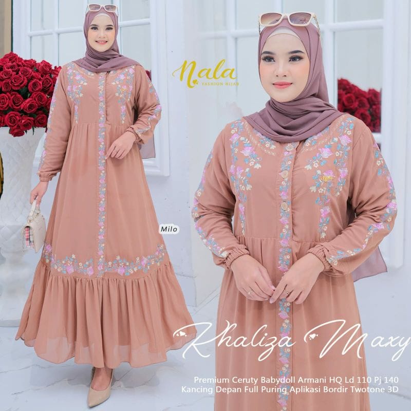 khalizah maxy // gamis ceruty fariasi bordel