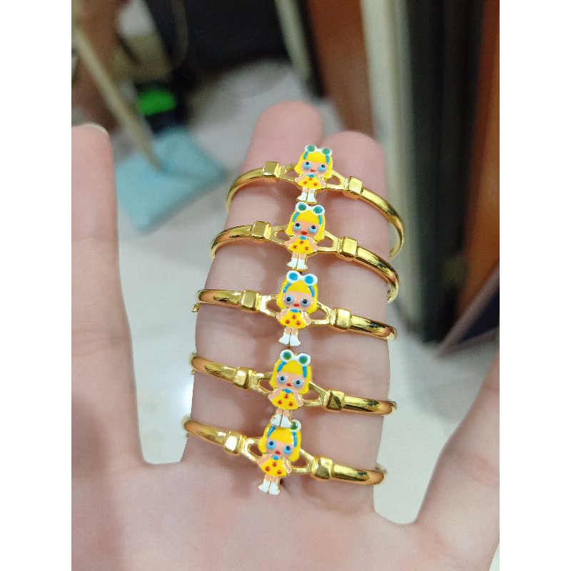 GELANG ANAK PERAK 925 IMPORT PERAK 925 LAPIS MAS 24K