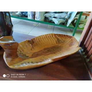 TEMPAT BUAH MODEL DAUN DARI KAYU JATI Shopee Indonesia