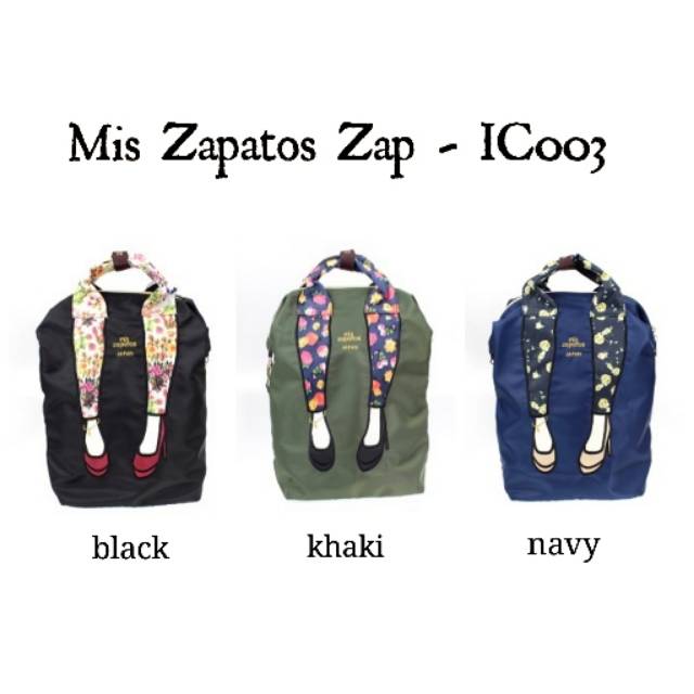 PRE-ORDER : MIS ZAPATOS IC001 3 WAY FUNCTION BAG Ic003 - 100% ORIGINAL JEPANG