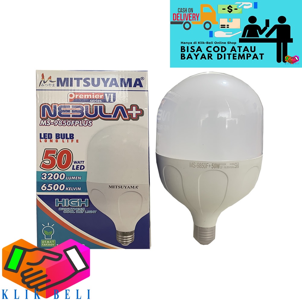 Bohlam Nebula+ Series LED Premier VI Plus Mitsuyama Lampu Bulb Cahaya Putih 5W / 10W / 15W / 20W / 30W / 40W / 50W