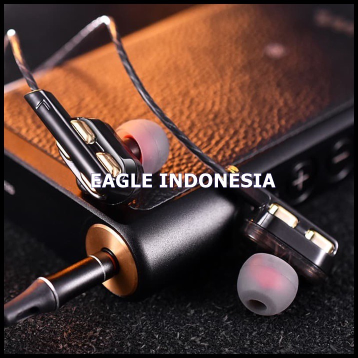 [KIRIM DARI JKT] QKZ AK4 Dual Driver Bass Stereo Headset Earphone with Mic