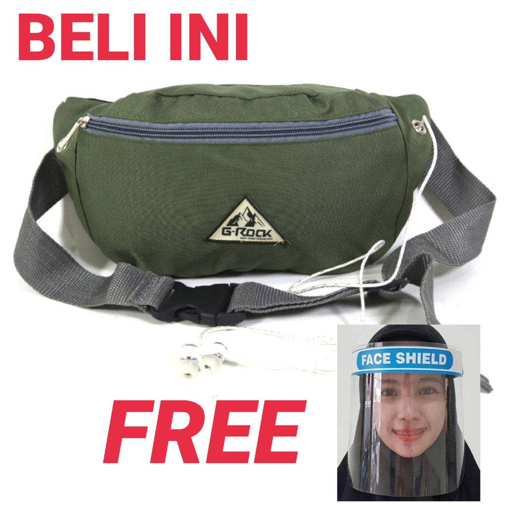 Promo WaistBag Murah kantong Retsleting Tas Pinggang Bisa Selempang