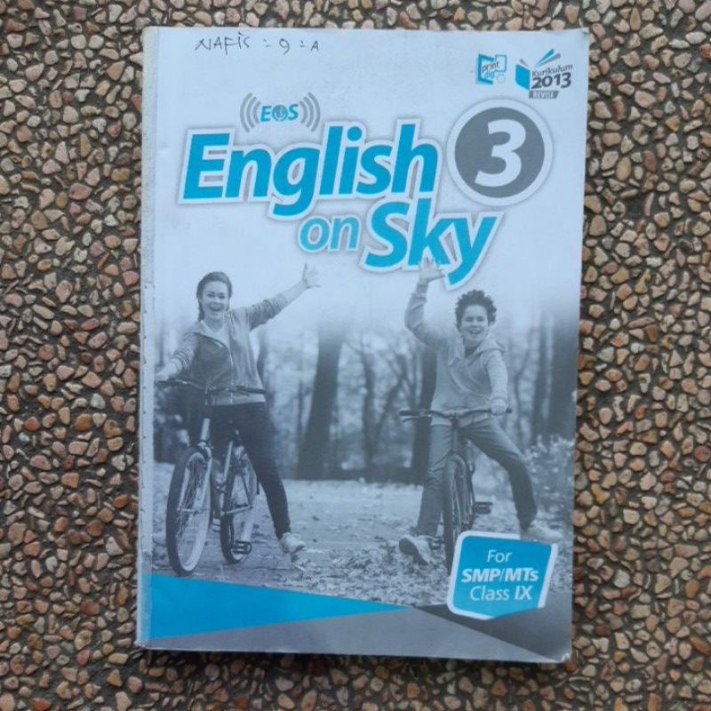 buku English On Sky Smp Kelas 7.8.9 revisi kurikulum 13-Sky 9 tanpa cover