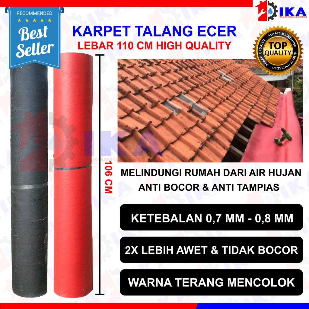 Karpet Talang Air 1 Meter 110 (106 cm) Merah Hitam Pabrikan READY!! KARPET TALANG Air Harga METERAN 110 (Actual 106cm) READY STOCK !