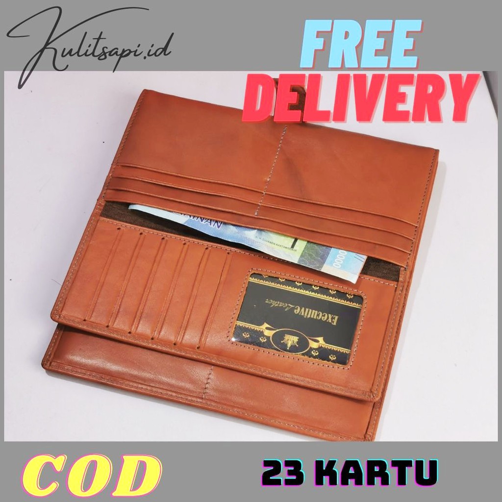 Dompet kulit asli Panjang Kartu banyak