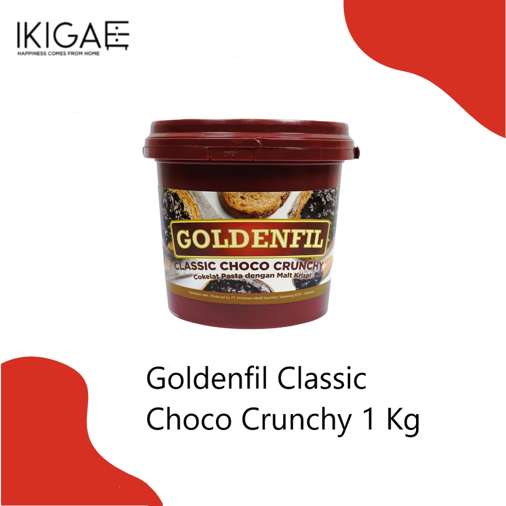 GOLDENFIL CHOCO SPREAD / CRUNCHY/ SELAI COKLAT 1 KG