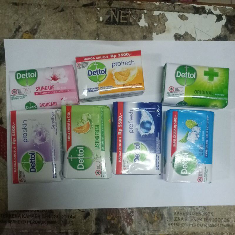 Dettol sabun  batangan bar soap 100g &amp; 65g