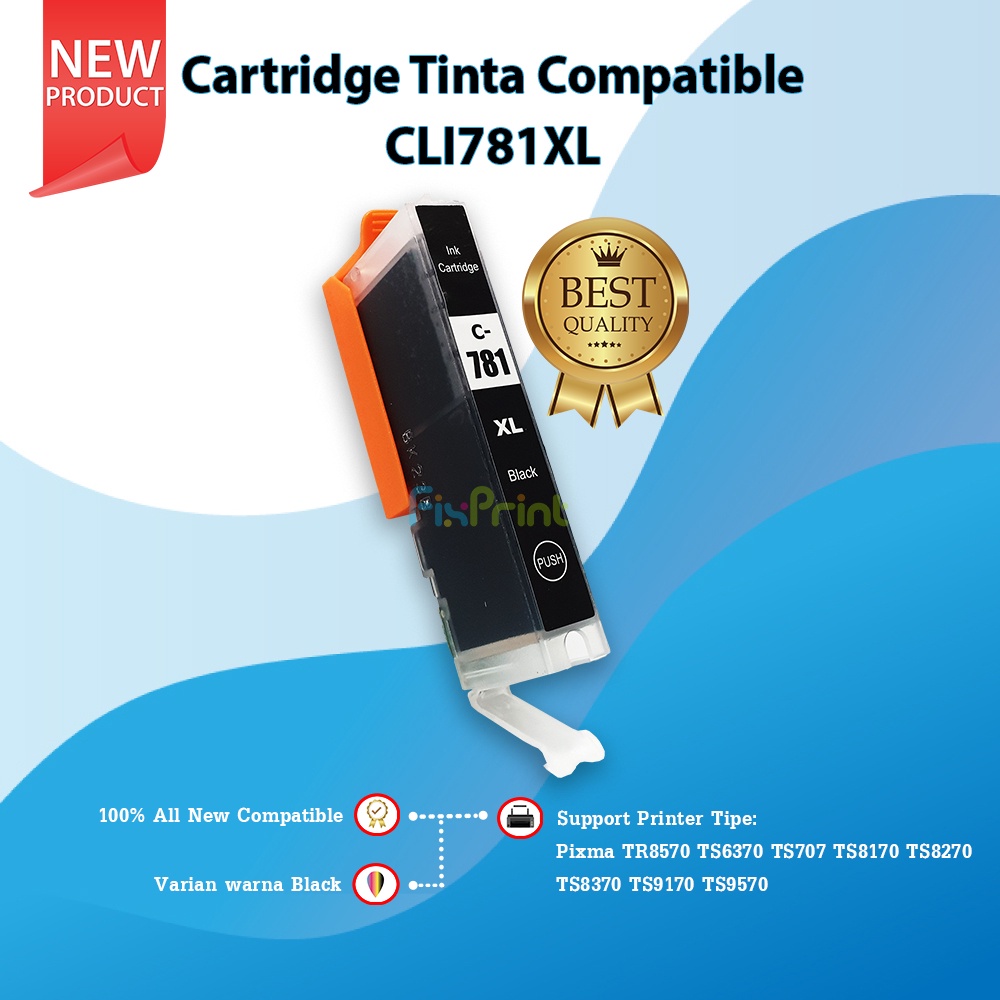 Cartridge Tinta Compatible CLI781XL PGI780XL 781 780 Black Cyan Magenta Yellow With Chip Refill Ink CLI 781XLM 781 Printer Cn PIXMA TR8570 TS6370 TS707 TS8170 TS8270 TS8370 TS9170 TS9570