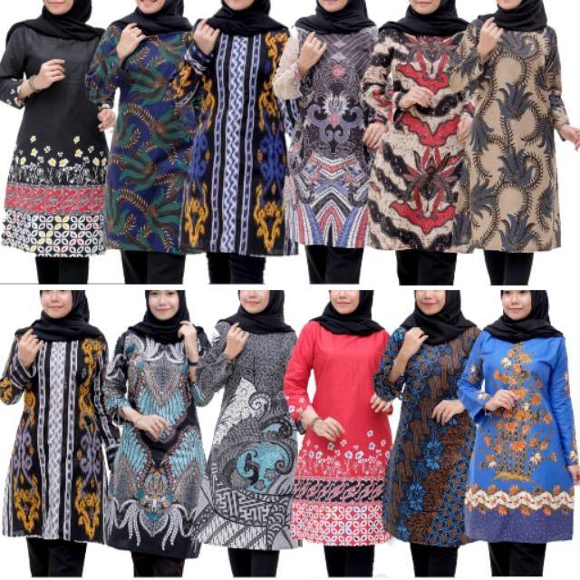 TUNIK BATIK / ATASAN BATIK WANITA / TUNIK KANTOR / TUNIK MURAH / SERAGAM BATIK / TUNIK MODERN /TUNIK