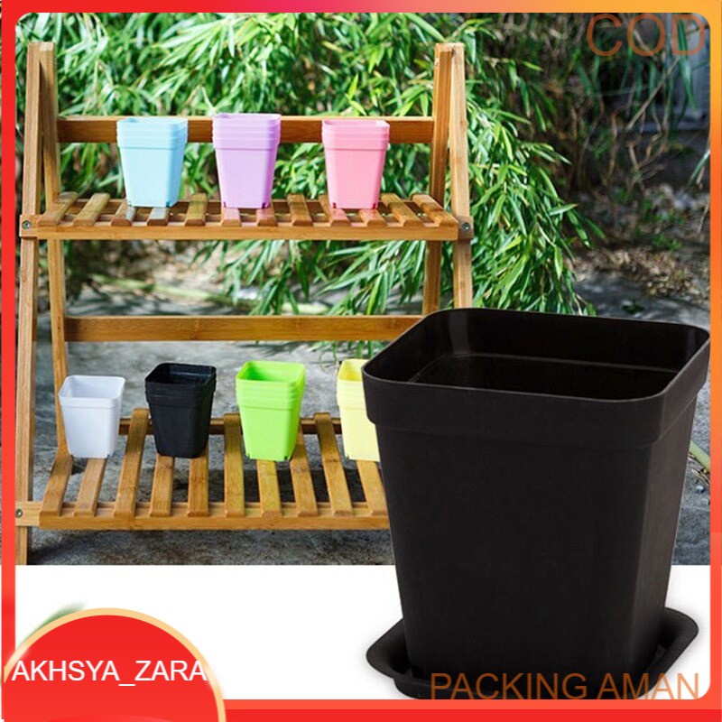 Pot Mini Kotak 7CM Rainbow Pastel Series Persegi Mini Pot Kaktus / Pot Sukulen