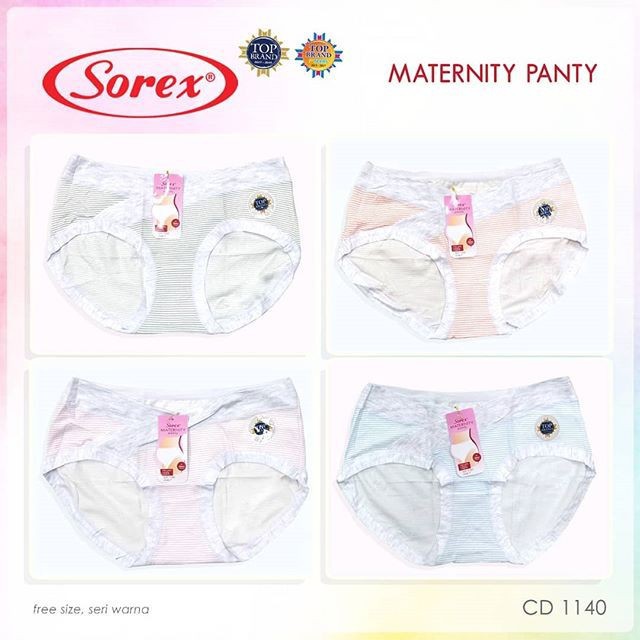 Sorex Celana Dalam Wanita Hamil Motif Garis - Maternity Panty CD 1140