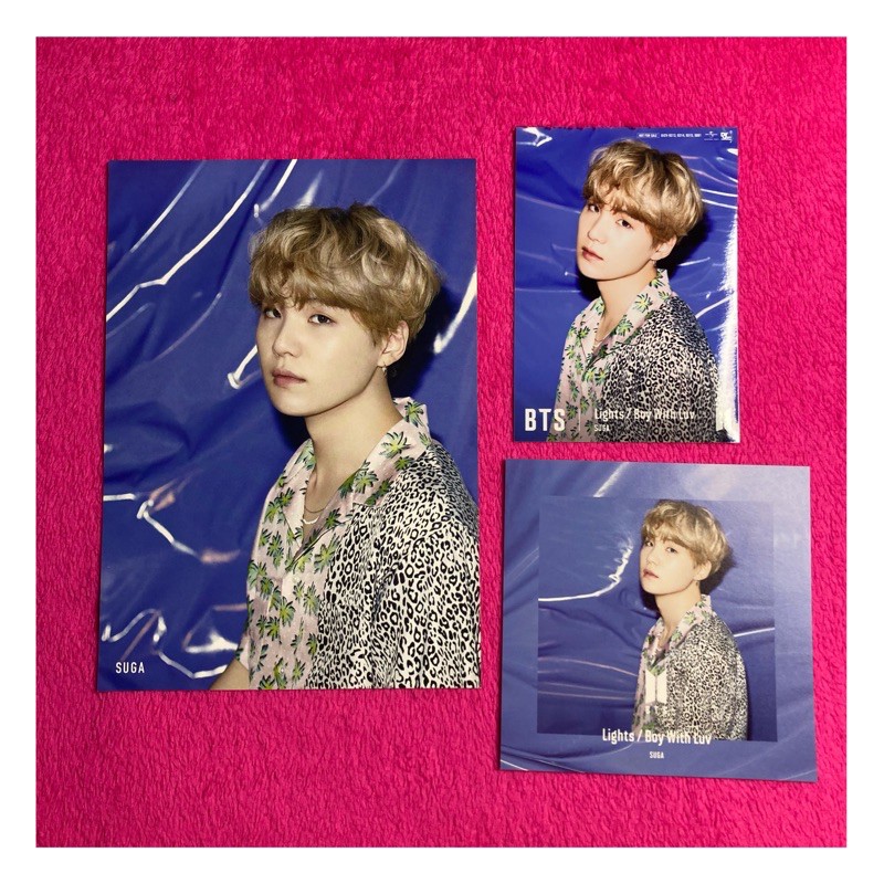 Official Merch BTS SUGA LIGHTS JAPAN Set (changing jacket, postcard, flyer)