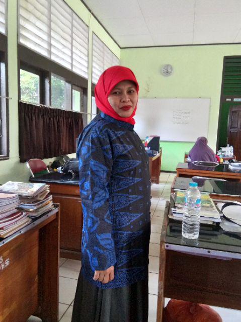 Kemeje Batik Baduy Tapak Kebo Biru Lengan Panjang