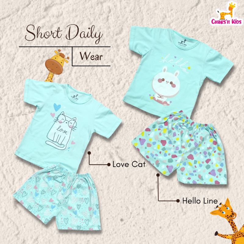 Setelan anak Short Daily Wear usia 1-7 tahun