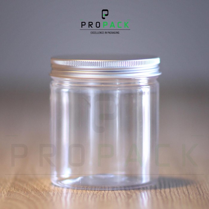 FFf Toples Pet Plastik 500Ml Tutup Alumunium Silver / Botol Food Jar 51W1Gr