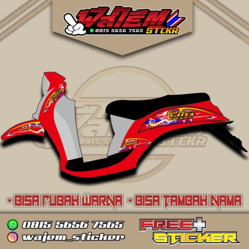 striping transparan fino injeksi 125