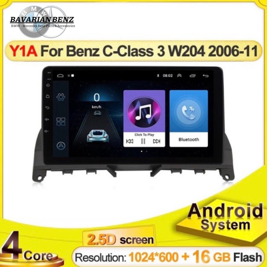 Head Unit Android Mercedes Benz C Class W204 2006 - 2011