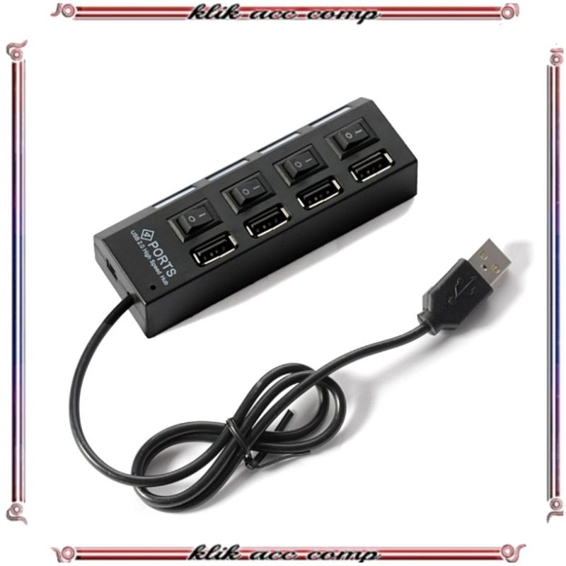 usb hub 4 port saklar on off USB 2.0