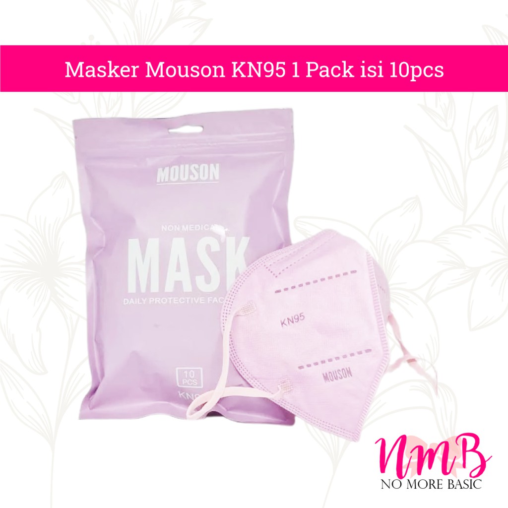 Masker KN95 5ply MOUSON KN 95 5 ply Mask ORIGINAL 1 Pack Isi 10pcs