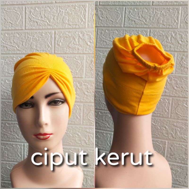 ciput kerut inner kaos kerut tanpa payet
