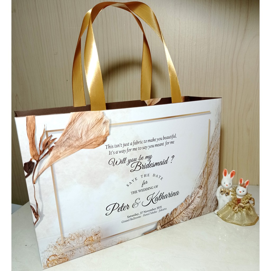 Image of PaperBag Tas Kertas Bridesmaid Paper Bag Bridesmaid Custom Landscape Idul Fitri #0