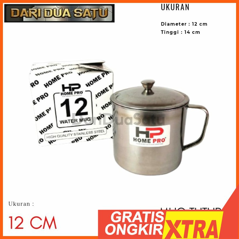 Jual Homepro Gelas Mug Tutup Stainless Steel 12 Cm S5542 Shopee Indonesia 1136