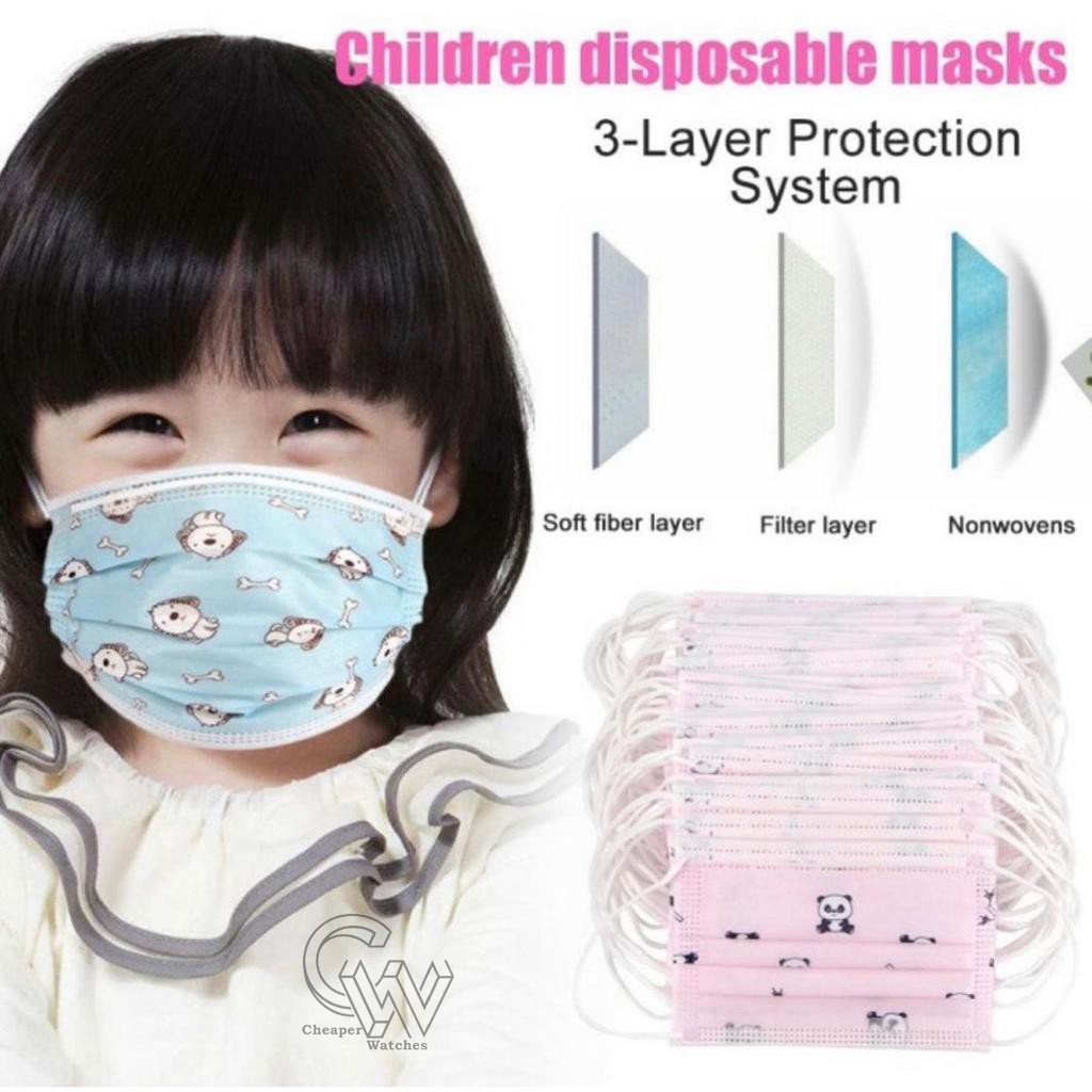 Cheaper-Masker Anak Motif 3Ply Termurah Disposable Child Face Mask isi 50pcs/ 1Box