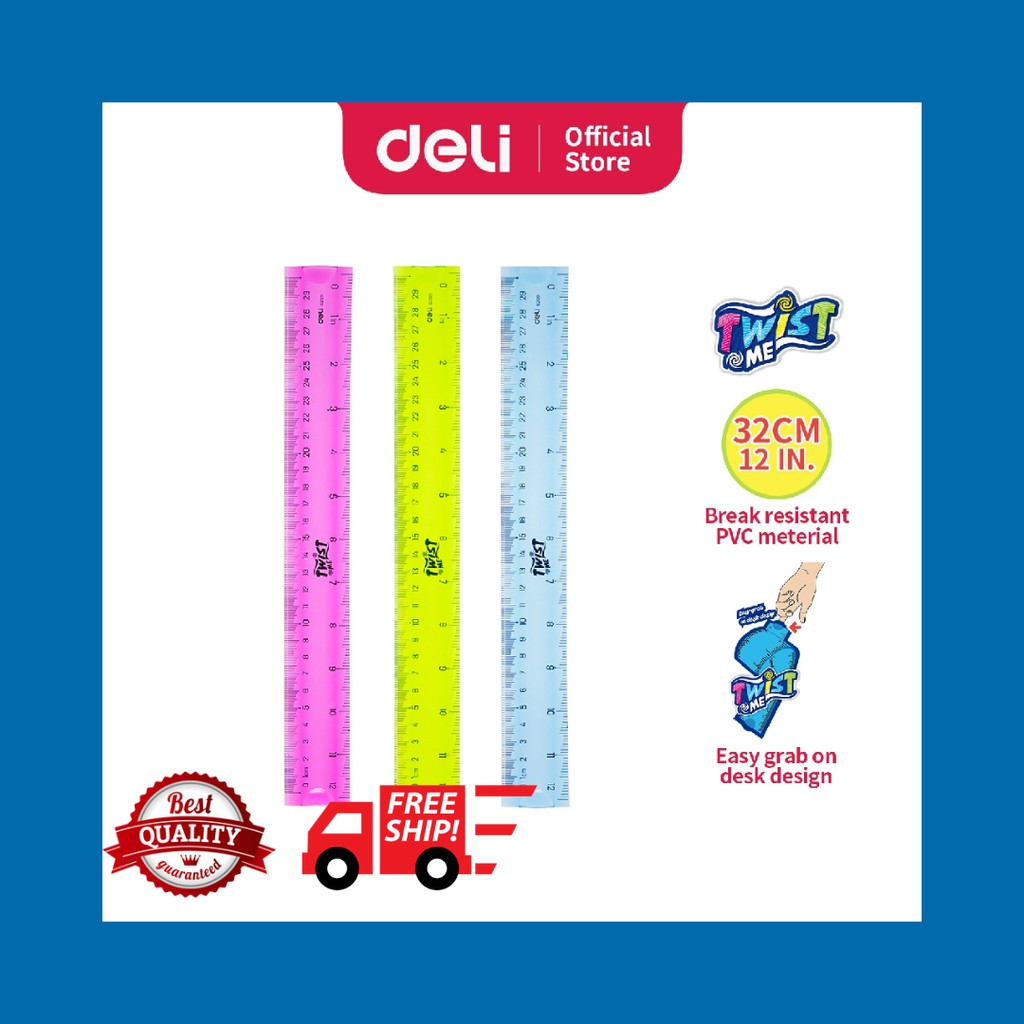

Penggaris Flexible Deli 30CM DAN 20CM