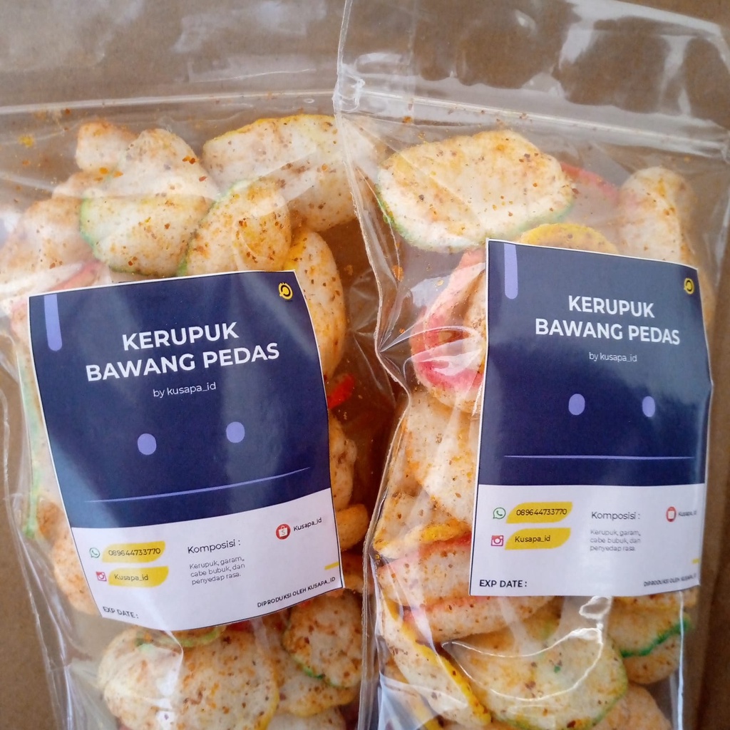 

[PREMIUM KUSAPA] Kerupuk Bawang Pedas Nagih Kemasan Besar 50gr