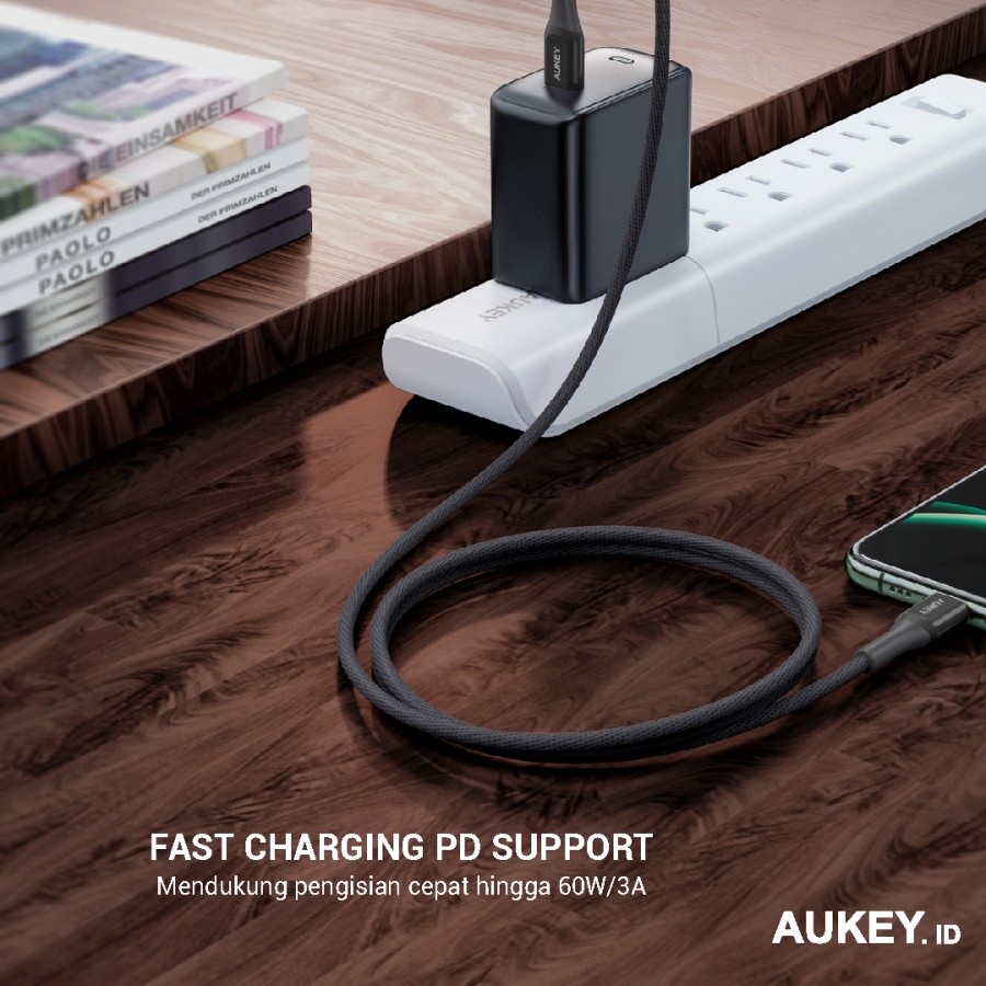 AKN88 -AUKEY CB-AKL3 - IMPULSE TITAN CL - USB-C to Lightning Cable - 1.2M