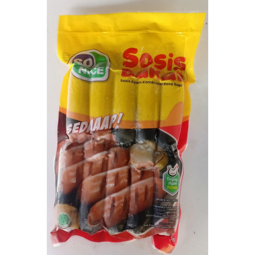 

Sosis Bakar Ayam Sapi [So Nice] 500gr