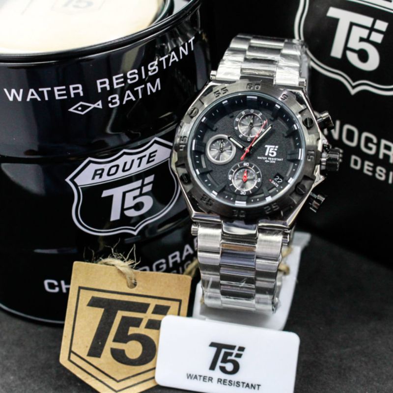 JAM TANGAN T5 H 3847L ORIGINAL CHRONO AKTIF FREE BOX PAPPER BAG T5 H3847L