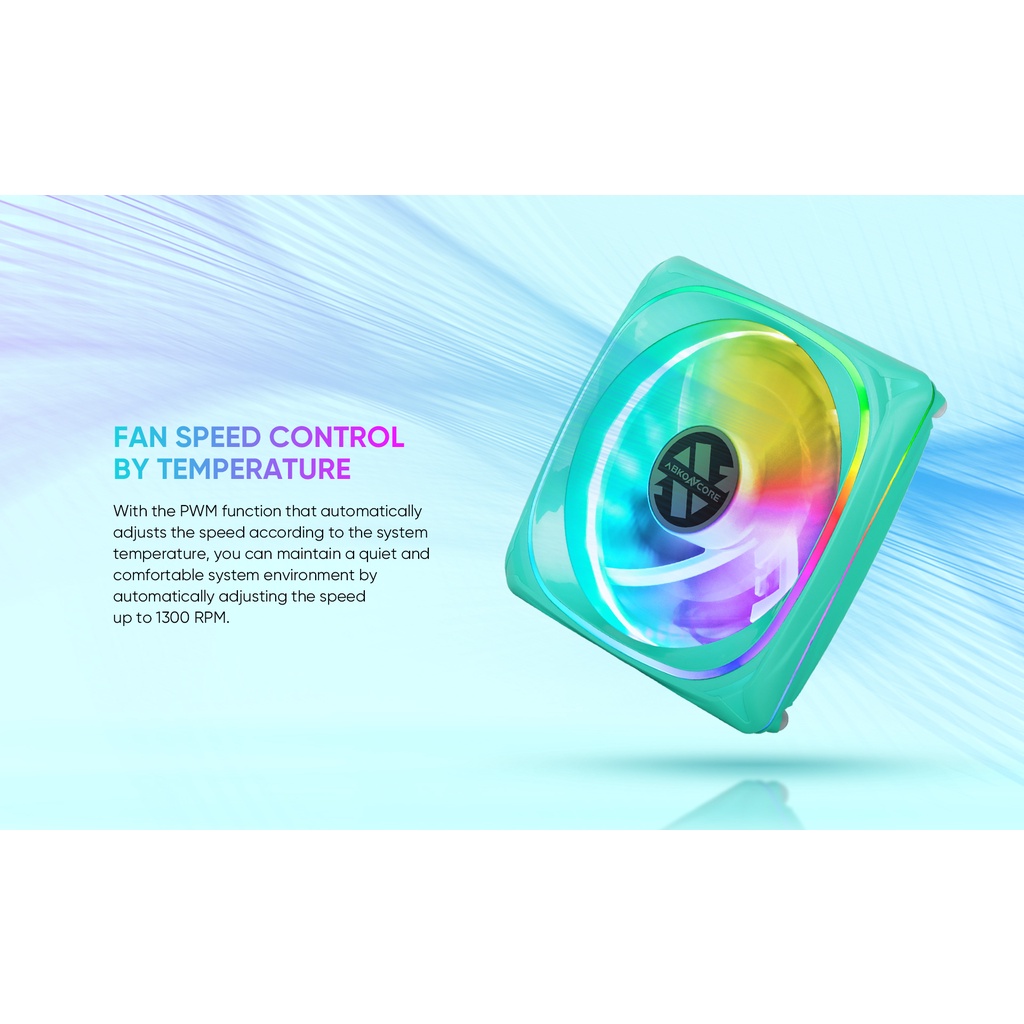 ABKONCORE CY120 Mint ARGB SPECTRUM SYNC 3in1 Fan Case - Hijau