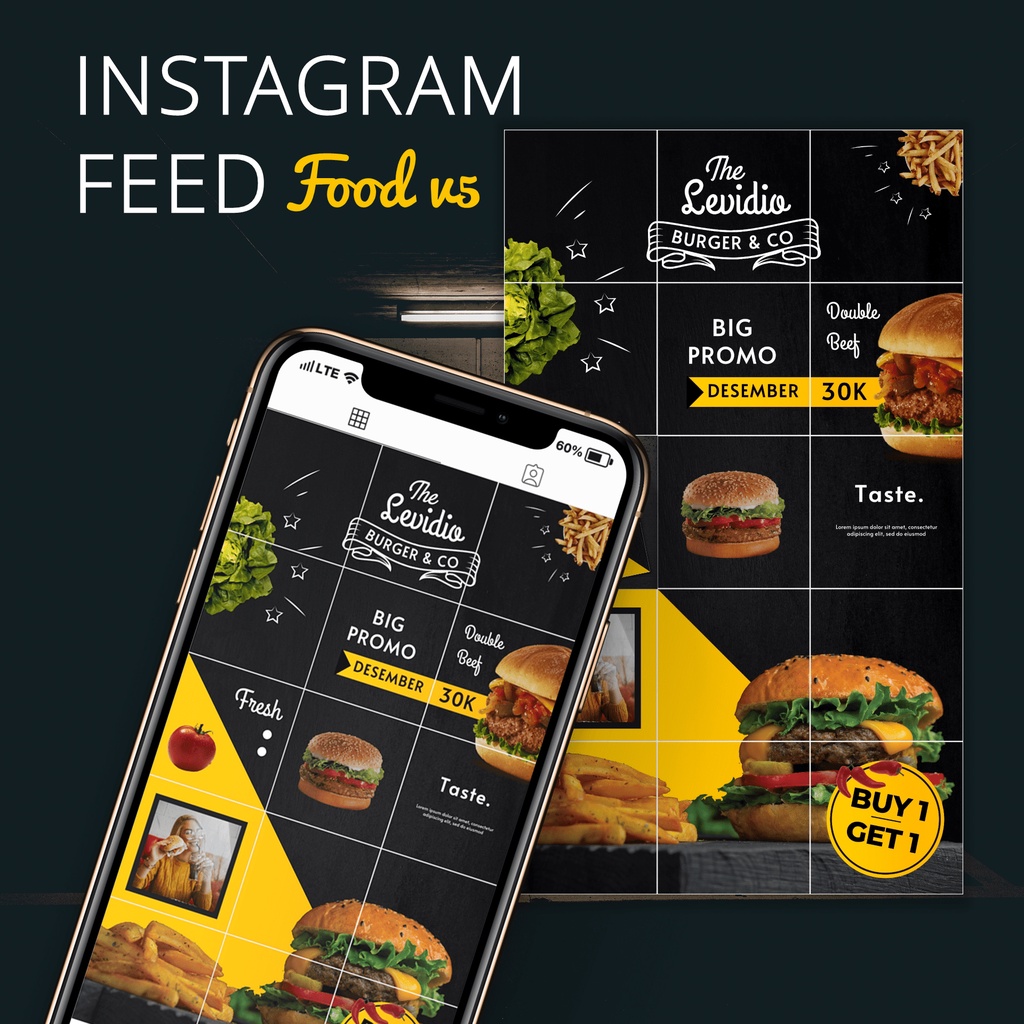 Jasa Desain Feed Instagram Food #FF5