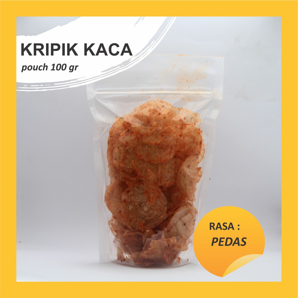 makanan ringan/keripik kaca/pouch 100 gram