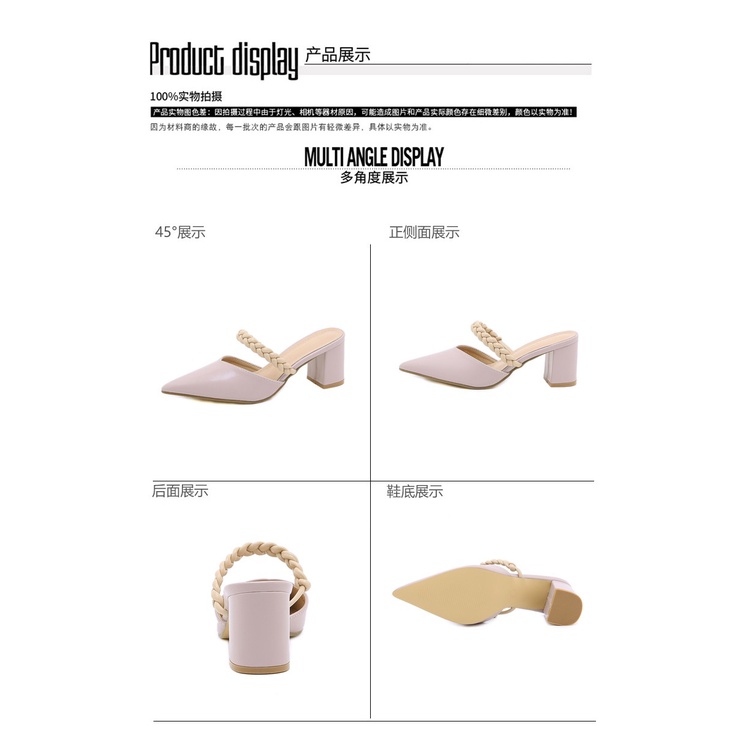 SEPATU WANITA HEELS PLATFORM MULES SHOES 233-A13 (BELI 1 GRATIS 1)