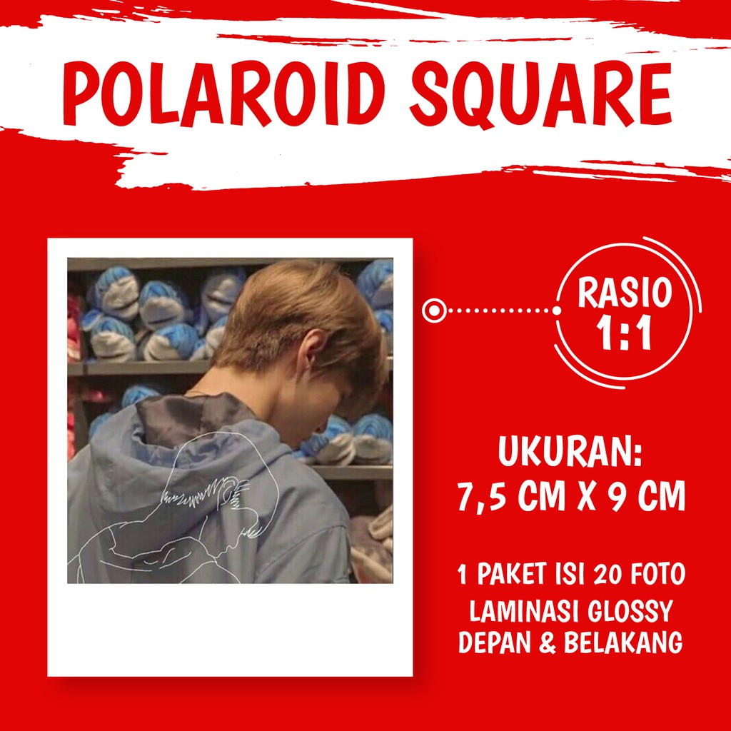 CETAK POLAROID SQUARE (ISI 20 FOTO)