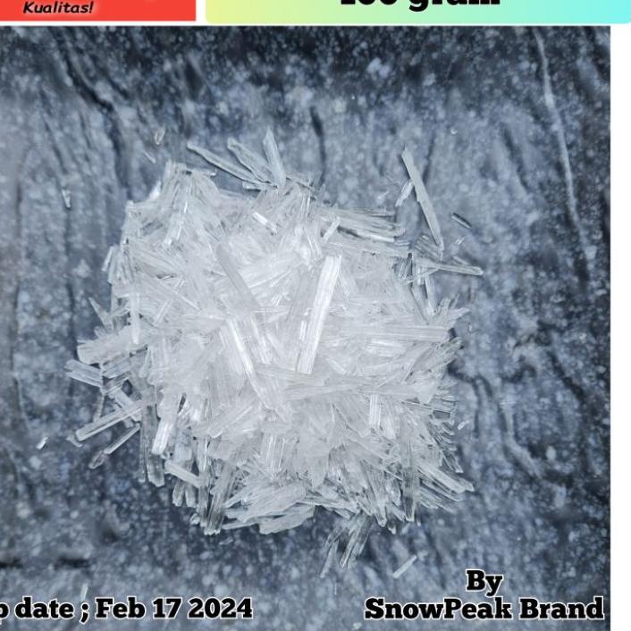 ❁ Mentol Kristal 100 gram / Menthol Crystal 100 gram ( Food Grade ) ℗