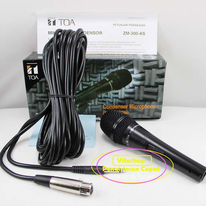 Toa ZM-300-AS Condenser Microphone Mic / Mik Kabel Mikropon Bergaransi