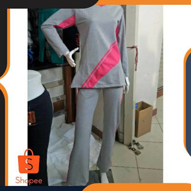 Terlaris set baju olahraga wanita muslim panjang keren murah konveksi Elegan
