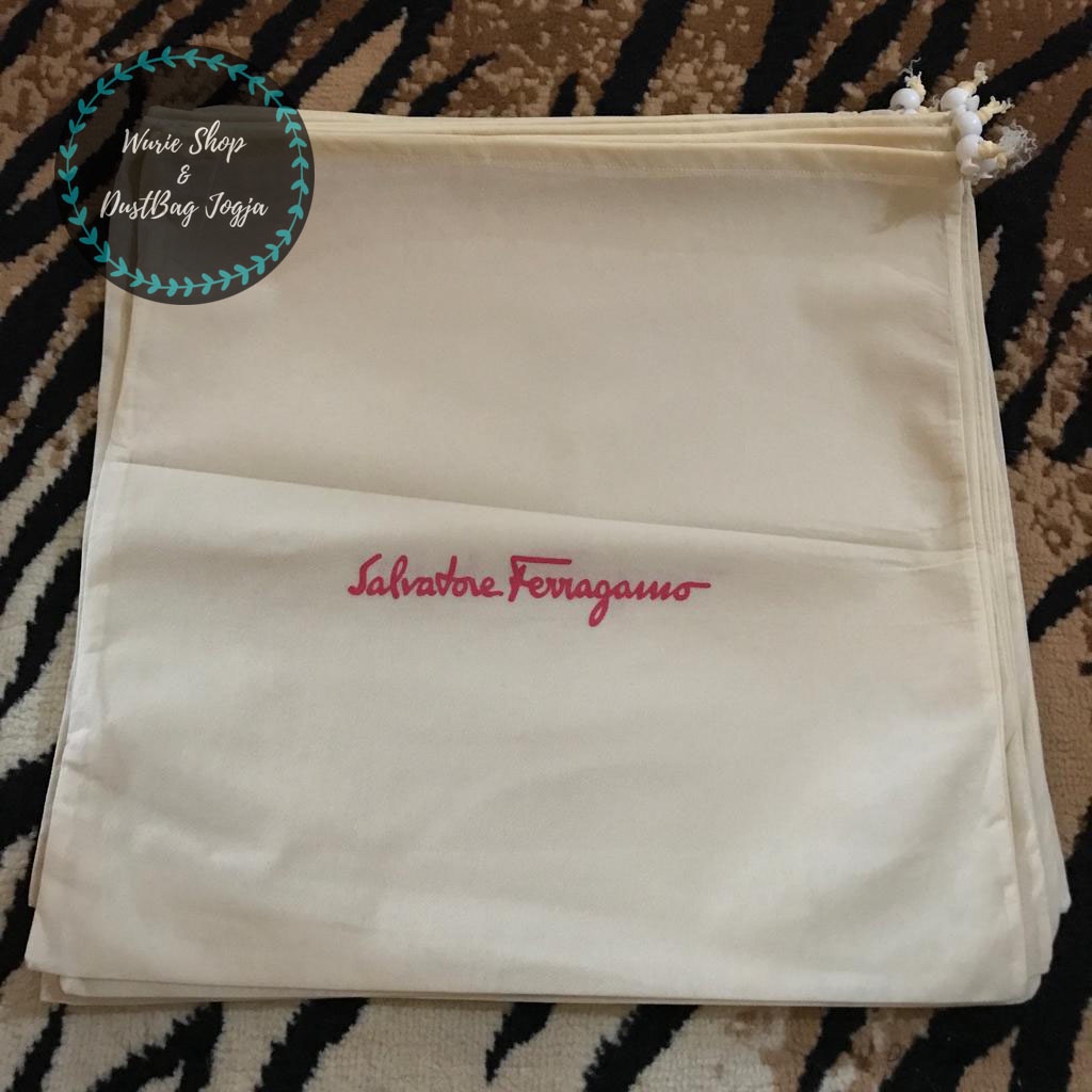 SALVATORE FERRAGAMO DustBag Pengganti Sarung Tas Pelindung Debu Serut Dust Bag DB Branded