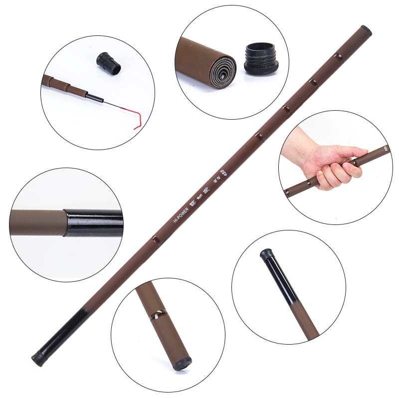 1Pcs Frp Fishing Pole 2.7M/3.6M/4.5M/5.4M New High Quality Short Section Portable Strong Elasticity Hard Hand Pole Telescopic Fishing Rod Freshwater Carp Pole Fishing Rod