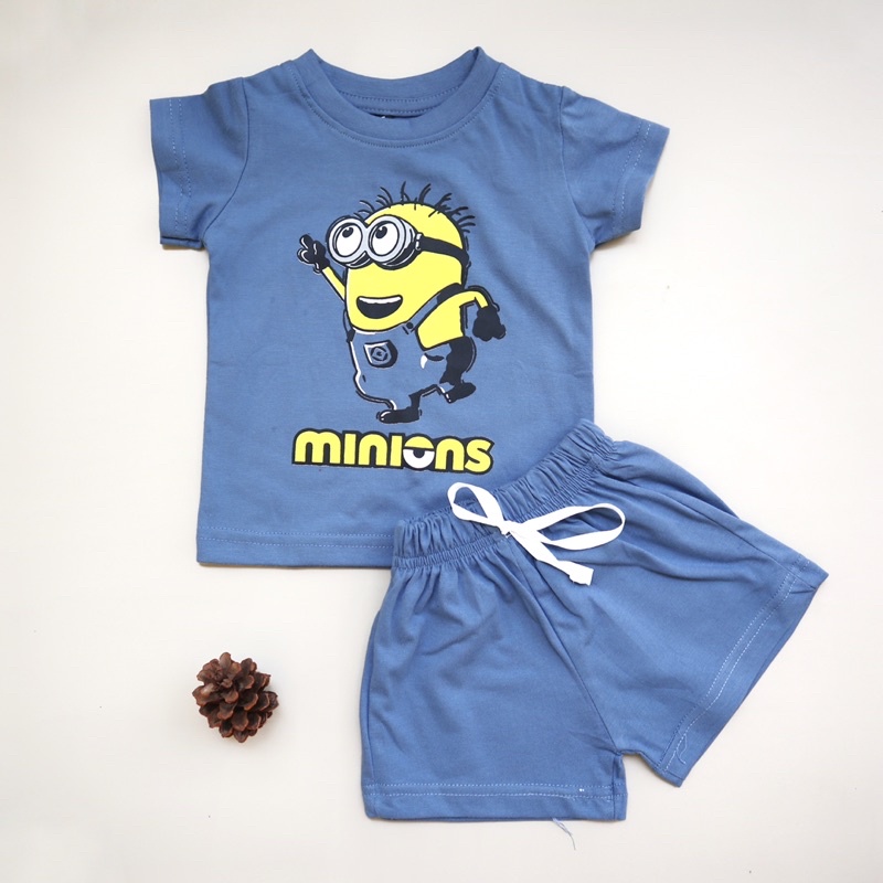 MINIONS DAILY SET Setelan Harian Anak Gambar Kartun Minion