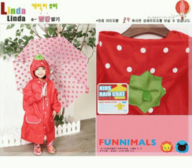 Jas hujan Anak Lucu / karakter / cartoon Funny Raincoat Kids / children