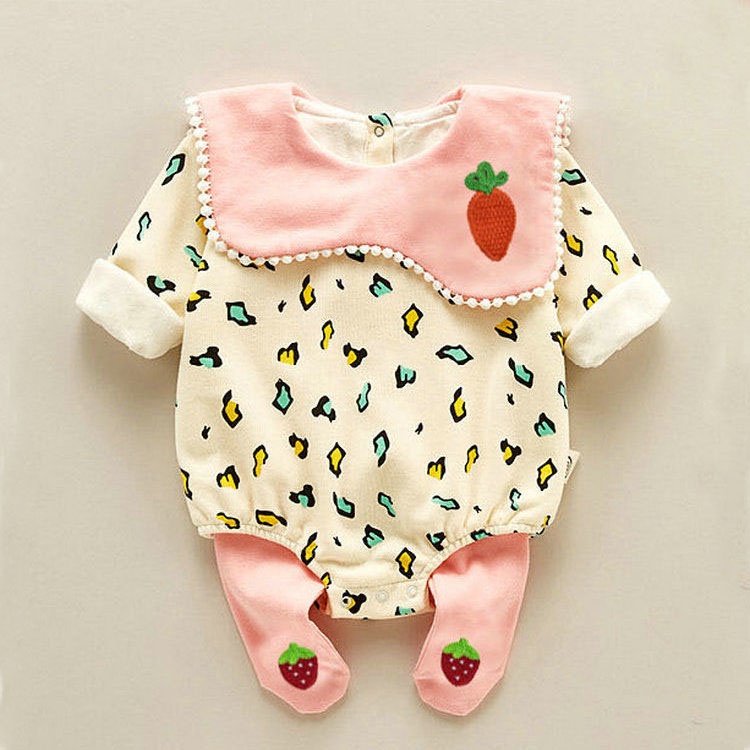 jumpsuit Bayi Lucu Fashion Set Anak Bayi Perempuan Baru Lahir Pakaian dan Legging V38-2