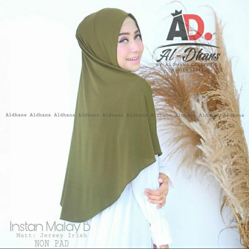 Jilbab Instan Hijab Bergo Malay Jumbo ori Aldhans-2