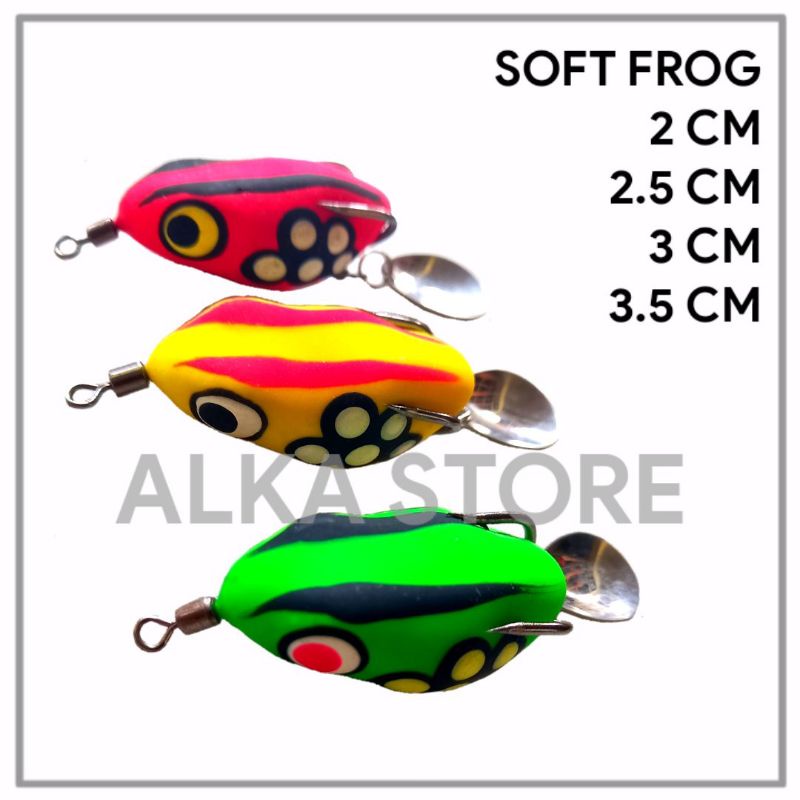 Umpan Pancing Soft Frog Lentur Kail Doble Hook